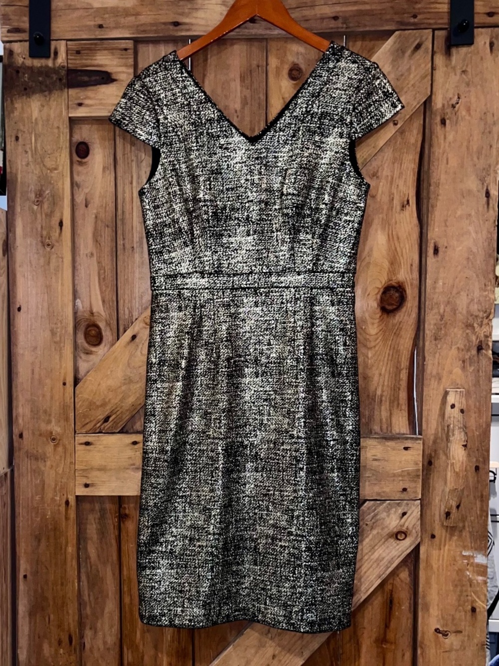 Betsey Johnson gold and black dress size 10